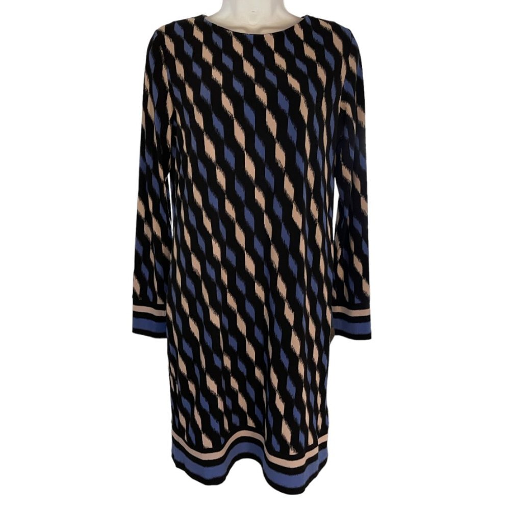MICHAEL KORS BodyCon Geometric Long Sleeve Sheath Dress - Size S